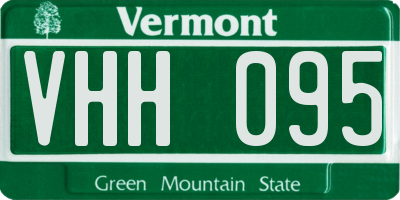 VT license plate VHH095