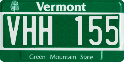VT license plate VHH155