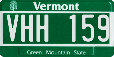 VT license plate VHH159