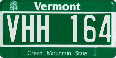 VT license plate VHH164