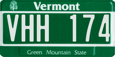 VT license plate VHH174