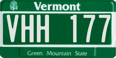VT license plate VHH177