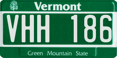 VT license plate VHH186