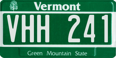 VT license plate VHH241