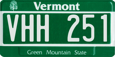 VT license plate VHH251