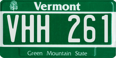 VT license plate VHH261