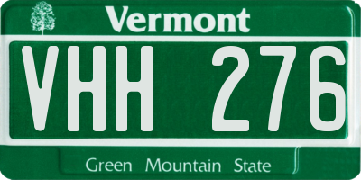 VT license plate VHH276