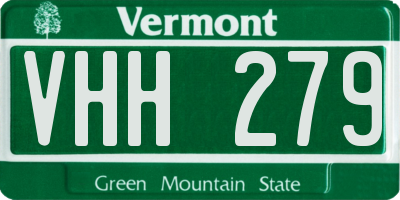 VT license plate VHH279