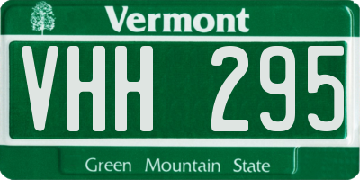 VT license plate VHH295