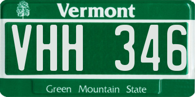 VT license plate VHH346