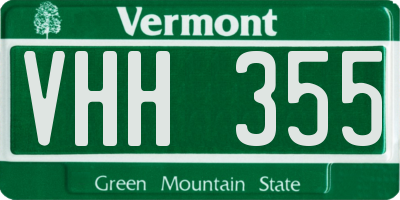 VT license plate VHH355