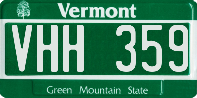 VT license plate VHH359