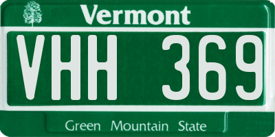 VT license plate VHH369
