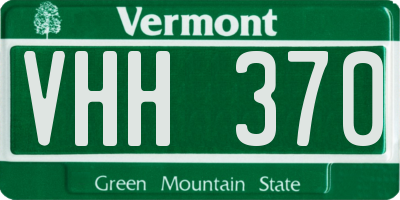 VT license plate VHH370