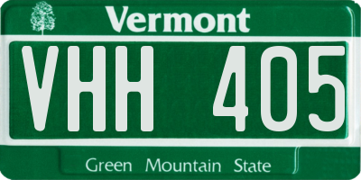 VT license plate VHH405