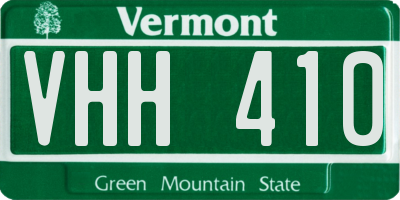VT license plate VHH410