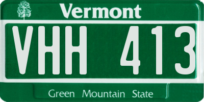 VT license plate VHH413