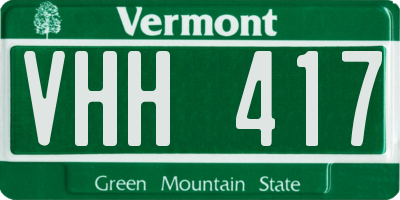 VT license plate VHH417
