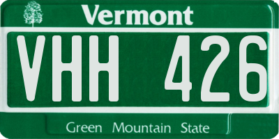 VT license plate VHH426