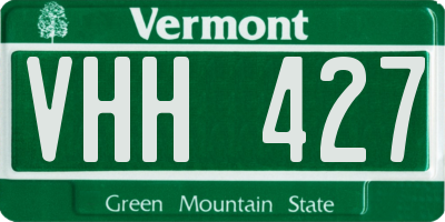 VT license plate VHH427