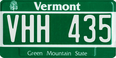 VT license plate VHH435