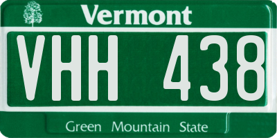 VT license plate VHH438