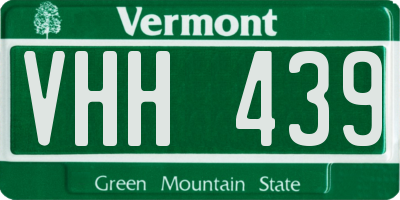 VT license plate VHH439