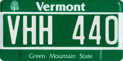 VT license plate VHH440