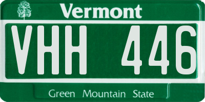 VT license plate VHH446