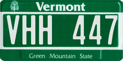 VT license plate VHH447