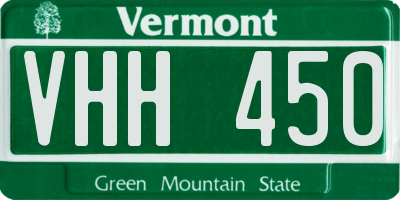 VT license plate VHH450