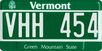 VT license plate VHH454