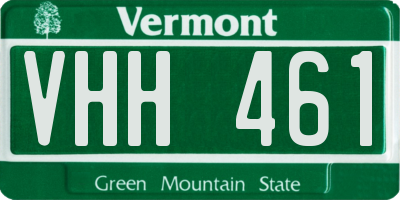 VT license plate VHH461