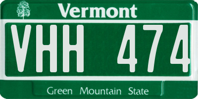 VT license plate VHH474