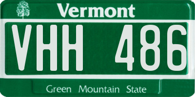 VT license plate VHH486