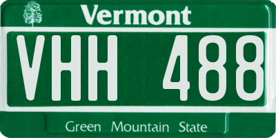 VT license plate VHH488
