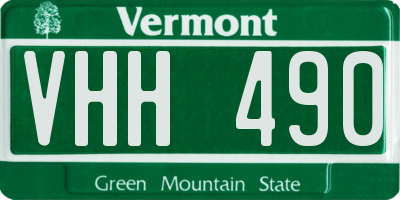 VT license plate VHH490