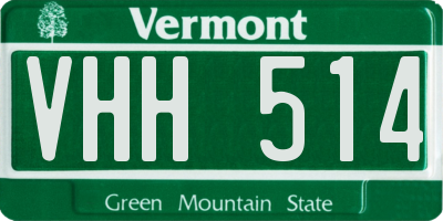 VT license plate VHH514