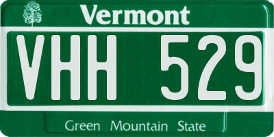 VT license plate VHH529