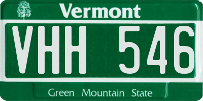 VT license plate VHH546