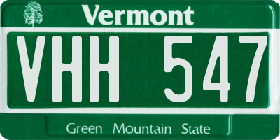 VT license plate VHH547