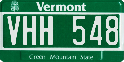 VT license plate VHH548
