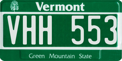 VT license plate VHH553