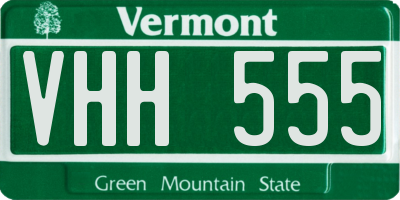 VT license plate VHH555