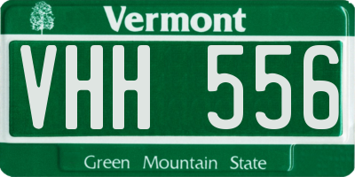 VT license plate VHH556
