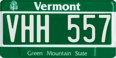 VT license plate VHH557
