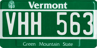 VT license plate VHH563