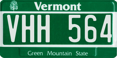 VT license plate VHH564