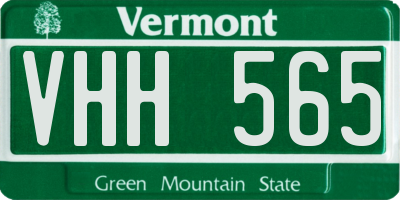VT license plate VHH565