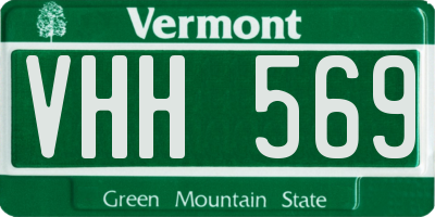 VT license plate VHH569